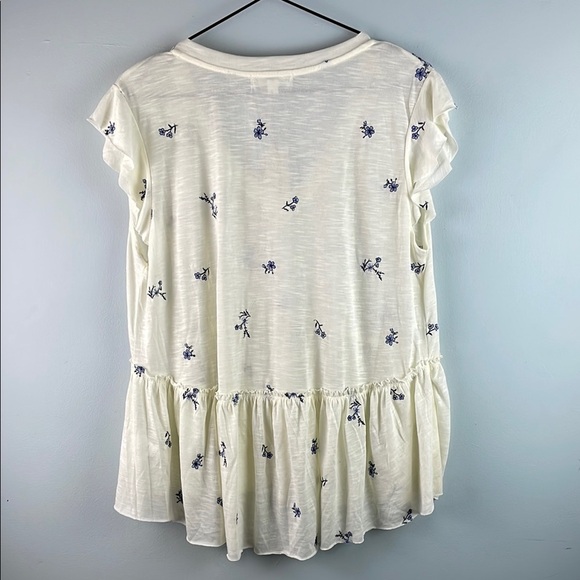 coco + jaimeson Floral Cream Top Size XL - Picture 6 of 9
